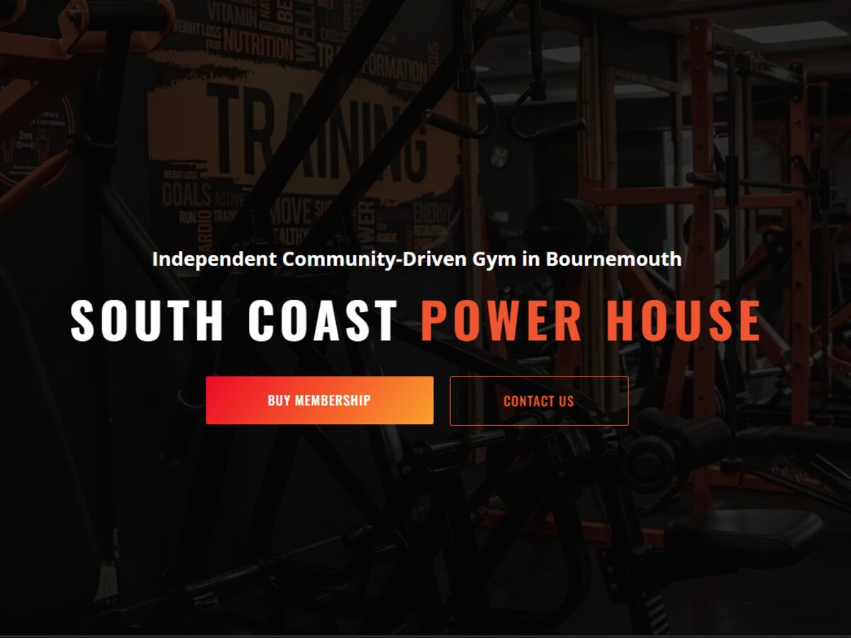 South Coast Powerhouse website homepage screenshot